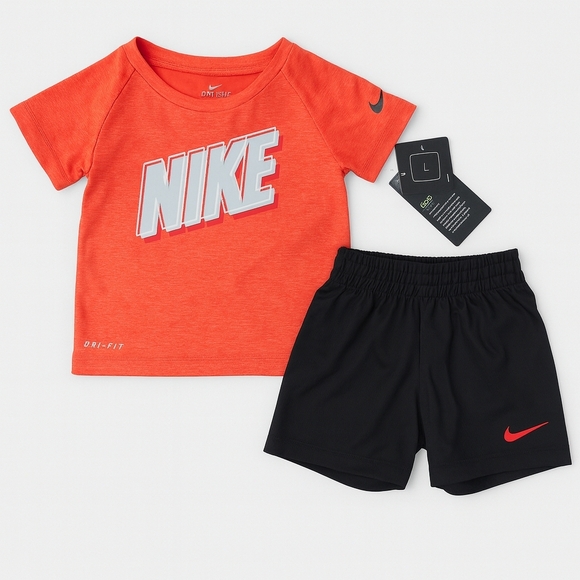 Nike  Tee and Black Shorts Combo - Picture 2 of 2